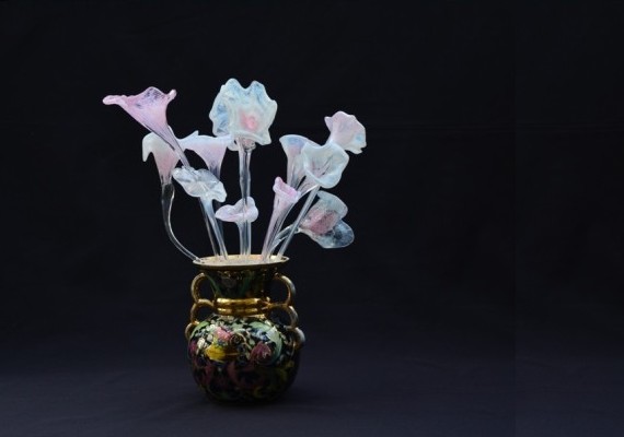 in ceramic vase